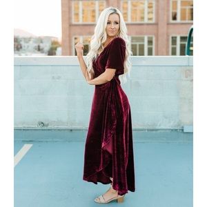 Velvet Wrap Dress